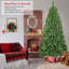Arbre de Noël 9 pi avec fil mémoire, arbre en PVC artificiel à charnière 1910 pointes, arbre de Noël vert facile à installer-1260417864