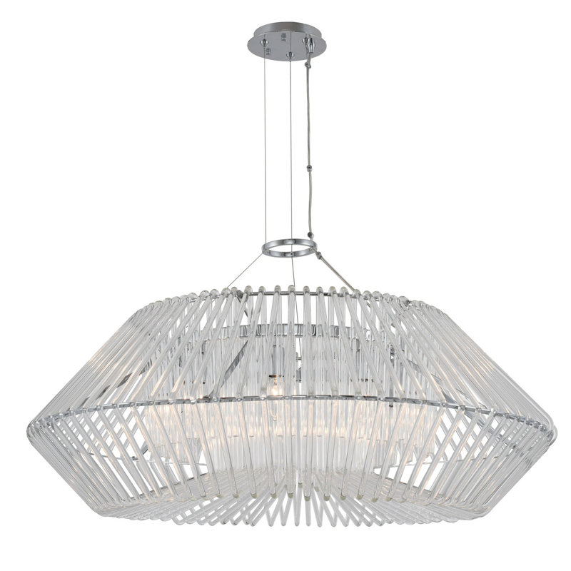 Taza 9 LT Polished Chrome Chandelier Kalco