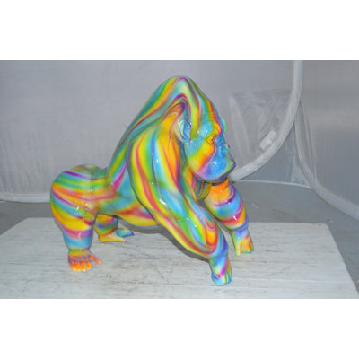 Statue en bronze Brit King moderne - taille: L 15 po x l 13 po x H 17 po.