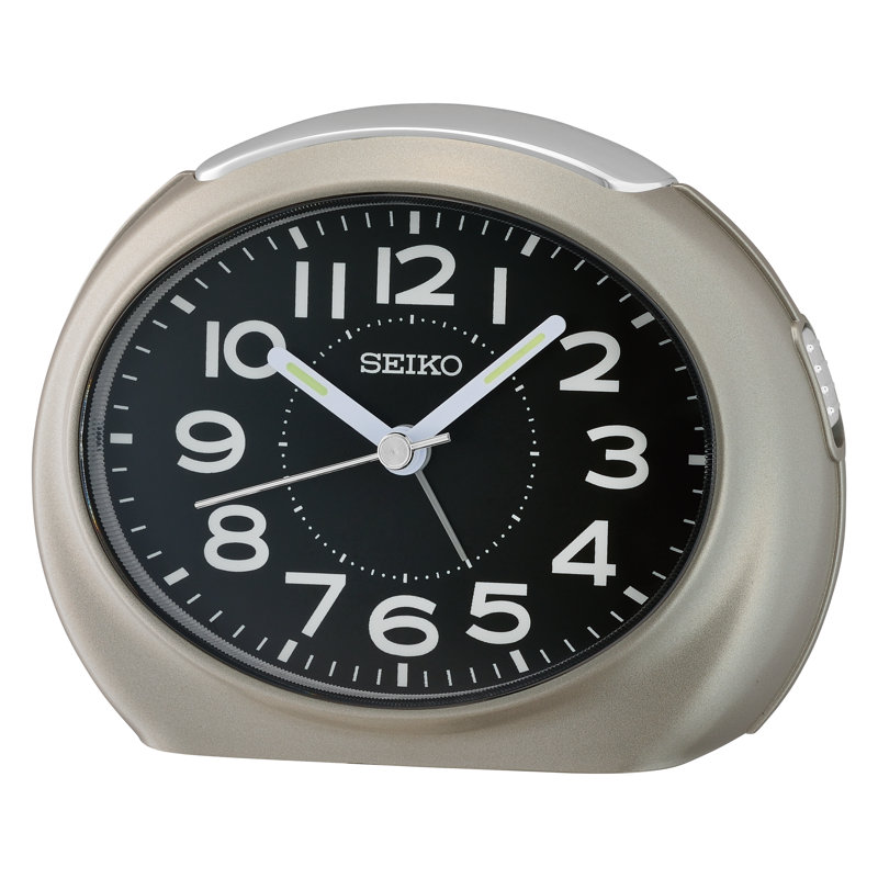 QHE193NLH Alarm Clock, Metallic Warm Gray, Metallic Warm Gray