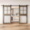 Portes de grange non assemblées et finies en verre givré 5 po x 84 po à 5 lumières Homacer