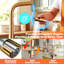 Robinet de cuisine à cascade avec pulvérisateur rétractable, affichage de la température, poignée simple, 3 modes de débit-123654443