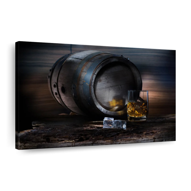 Whiskey Barrel Canvas Print, 26" H x 39" W x 1.25" D