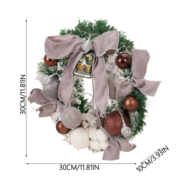 Elegant Christmas Wreath with Mixed Decorations