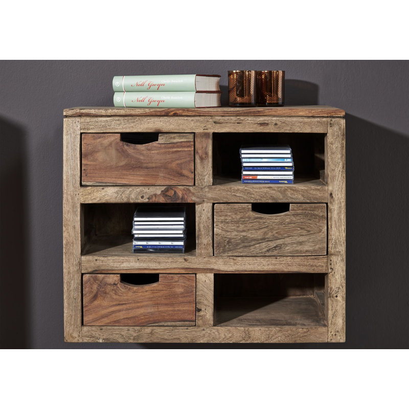 Nature Sheesham Solid Wood Floating Shelf