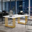 Bureau, bureau de direction élégant, bureau d'ordinateur fonctionnel