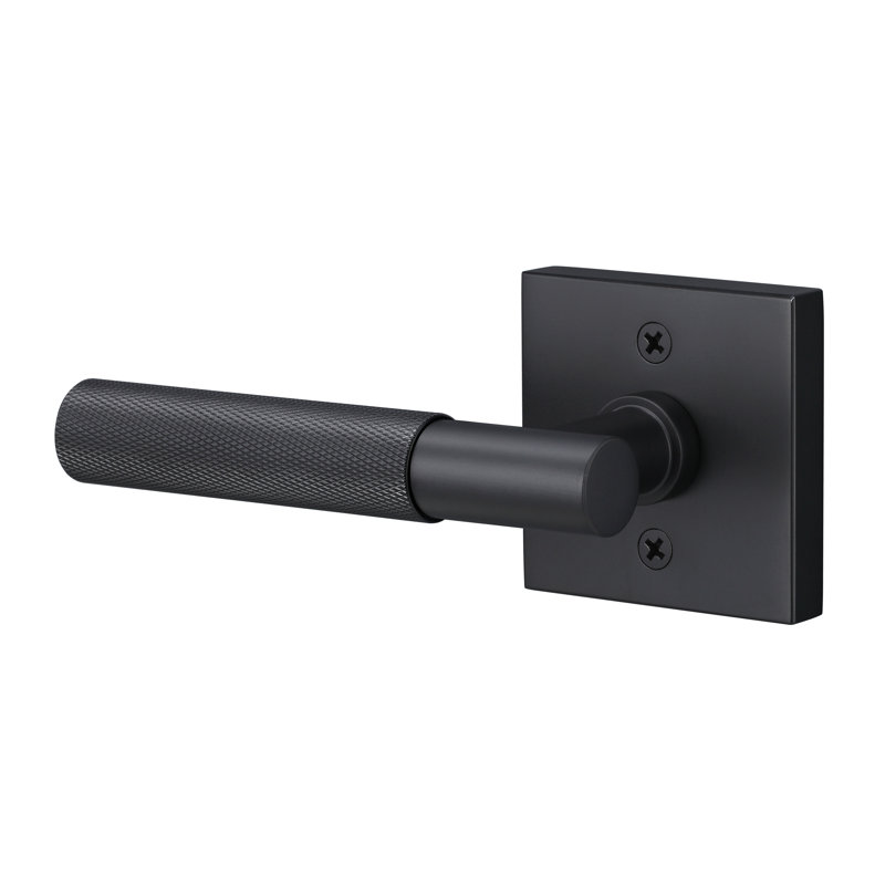 Aspra Square Dummy Rosette, Knurled Grip, Flat Black, Single Dummy