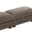 Repose-pieds rembourré en fausse fourrure de lapin brun clair-571600552