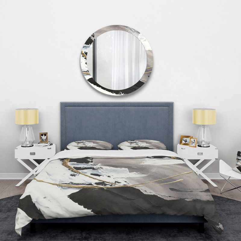 Ensemble de housse de couette transitionnel Glam Painted Arcs II - microfibre de polyester
