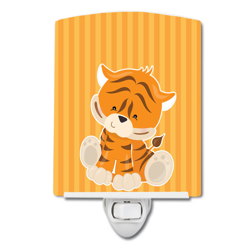 Éclairage de nuit en céramique tiger