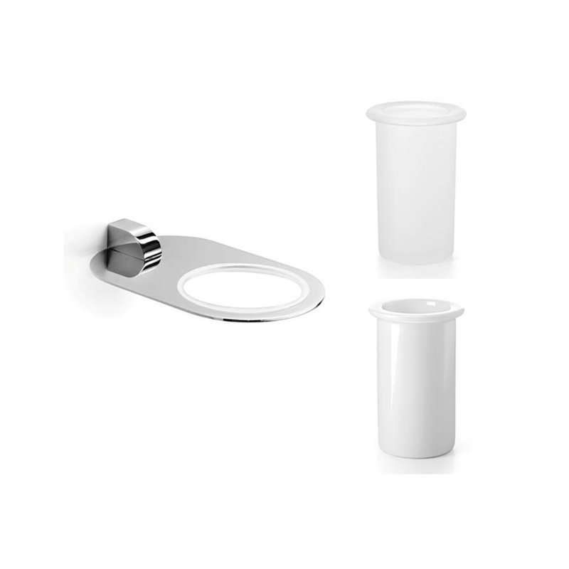 Muci Bathroom Accessory, Frosted Glass