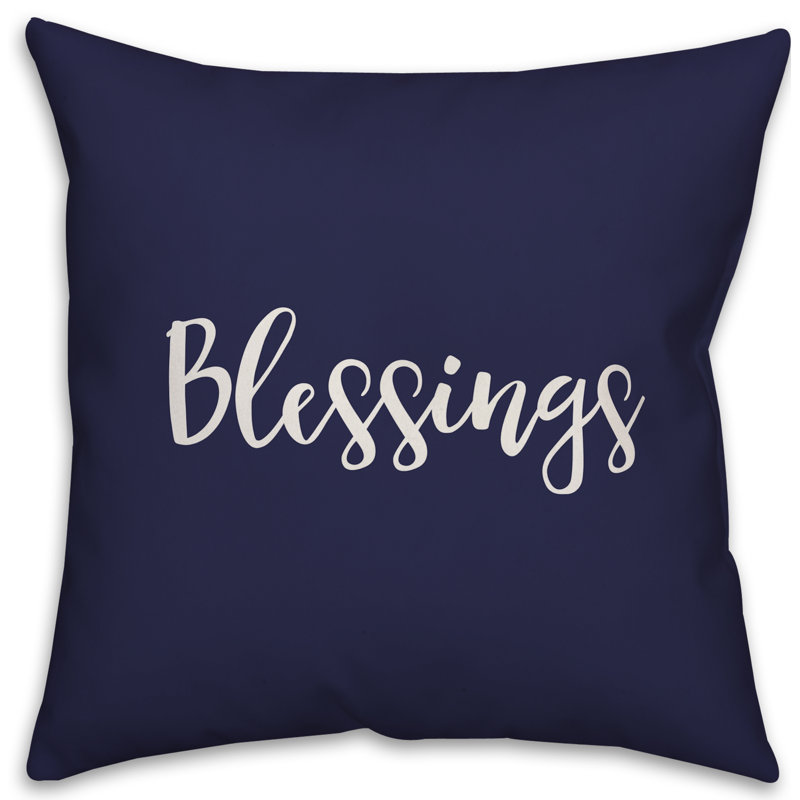  Coussin Blessings, Bleu marine, Coussin décoratif