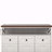 46.5'' Farmhouse Kitchen Island With Drape Of Beads, Power Outlet, Rolling Kitchen Cart On Wheels With Drop Leaf, 3 Doors , 3 Drawers And Internal Iron Shelf, For Kitchen, Dining Room-1567132311