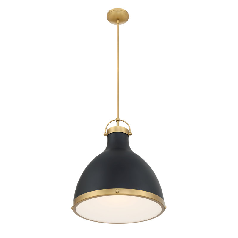 1 LIGHT PENDANT, Legacy Brass/Matte Coal