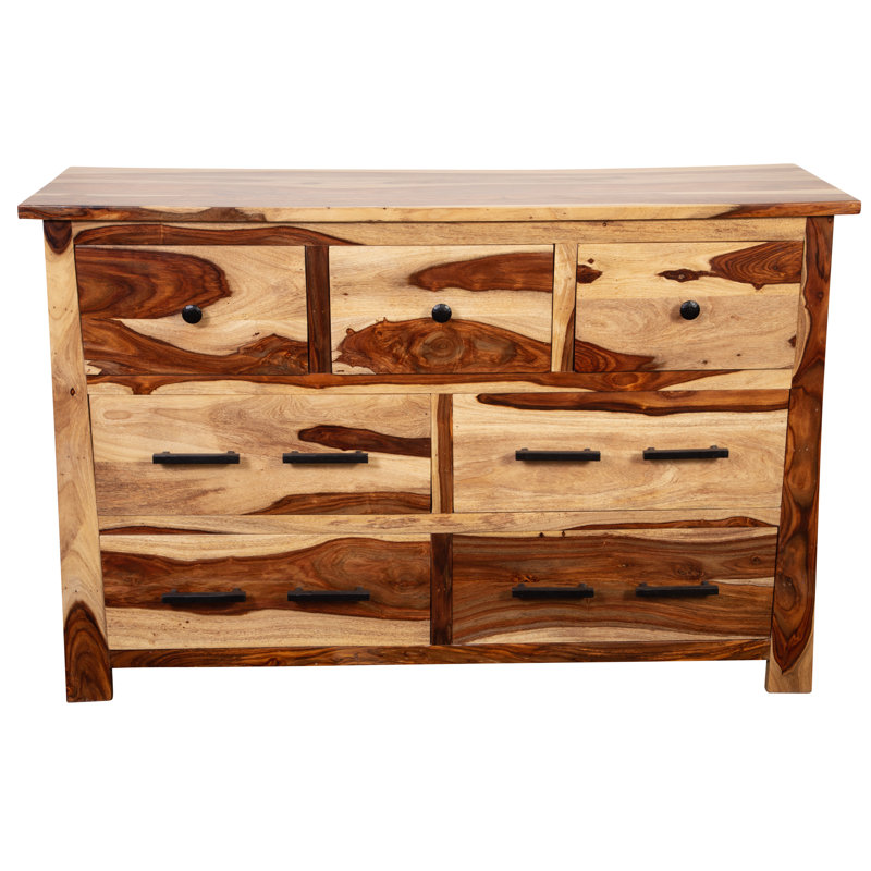 Commode double 7 tiroirs Ringgold, Naturel