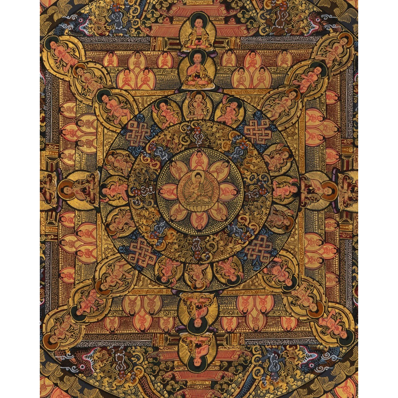 Bouddha Shakyamuni Mandala (Brocadeless Thangka)