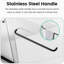 Porte de douche semi-double, l 48 po x H 72 po, verre trempé, noir mat, stable et porte coulissante lisse de 6 mm de H 44 po à 48 po x H 72 po