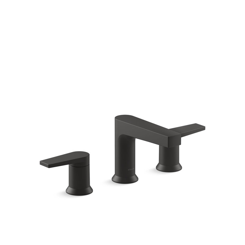Tautwidespread Bathroom Sink Faucet, 1.2 Gpm, Matte Black