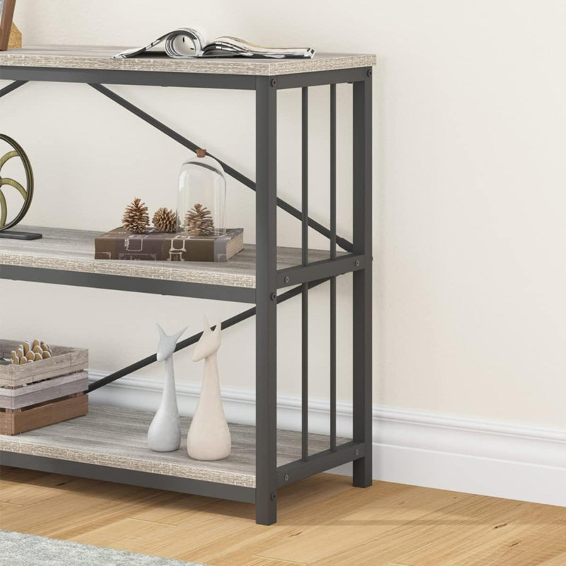 Saip Console Table, Light Gray Oak, 29.1" H x 55.1" W x 13.4" D