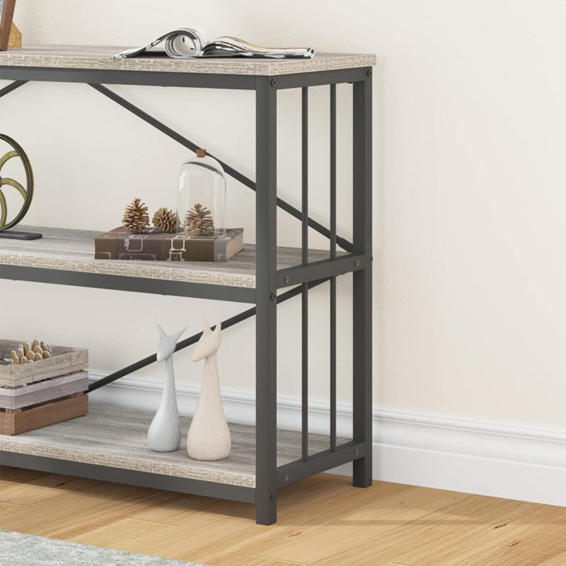 Saip Console Table, 29.1" H x 55.1" W x 13.4" D, Light Gray Oak