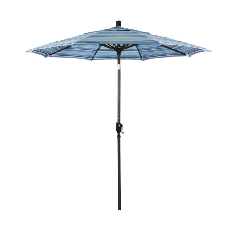 Parasol sunbrella de marché 7,5' Wallach, Sunbrella® Dolce à rayures oasis
