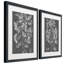 Reproduction d’art encadrée, "Graphic feuillage V-2 pièces", ensemble de 2 reproductions d’art sur papier