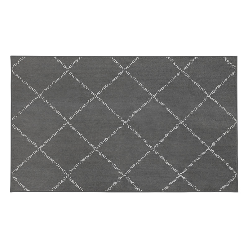 Tapis gris foncé Medina, Rectangle 3 pi x 5 pi
