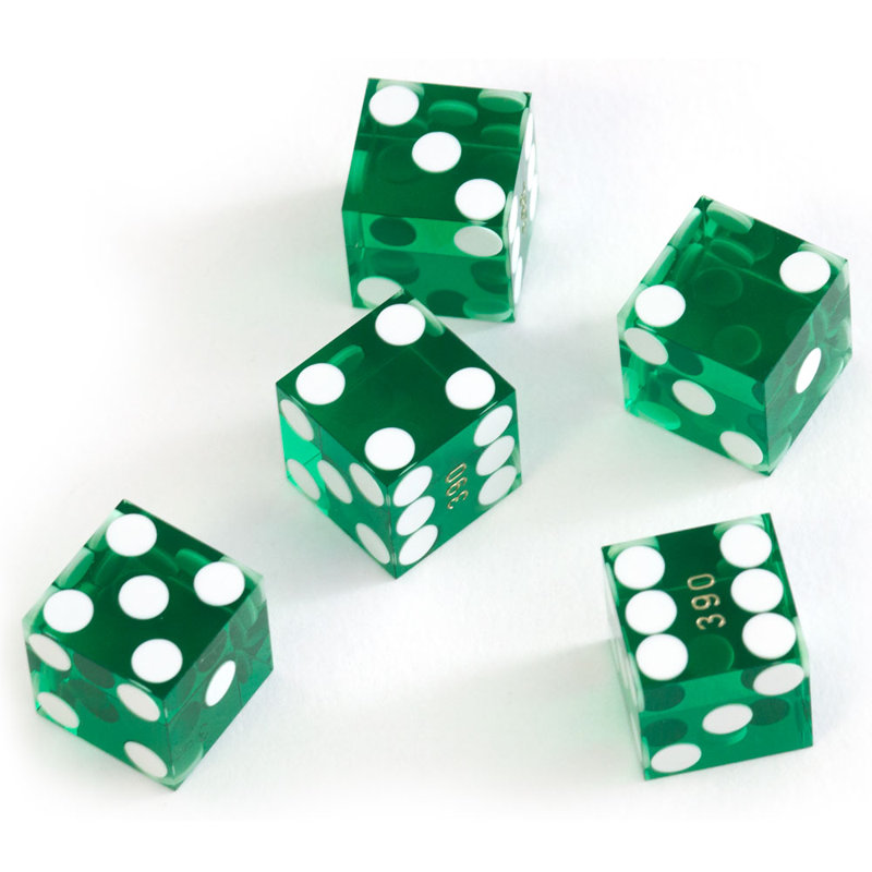 Jeu de dés 19mm Pro Vegas Style, Vert