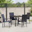 Garden Dining Set 5 Pcs PE Rattan-2068868231