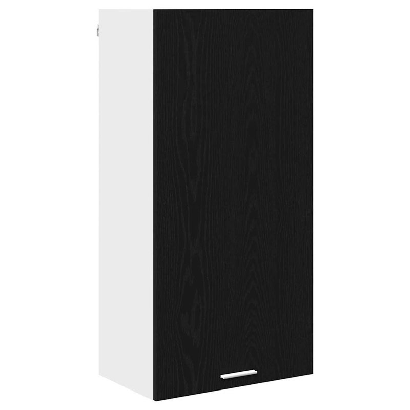 Vidaxl Hanging Cabinet Riga White 40 X 31 X 100 Cm Engineered Wood, 100cm H x 50cm W x 31cm D, Black/White