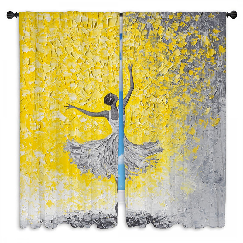 Rideaux de fenêtre Joyful Dancer, L 40 po x L 61 po