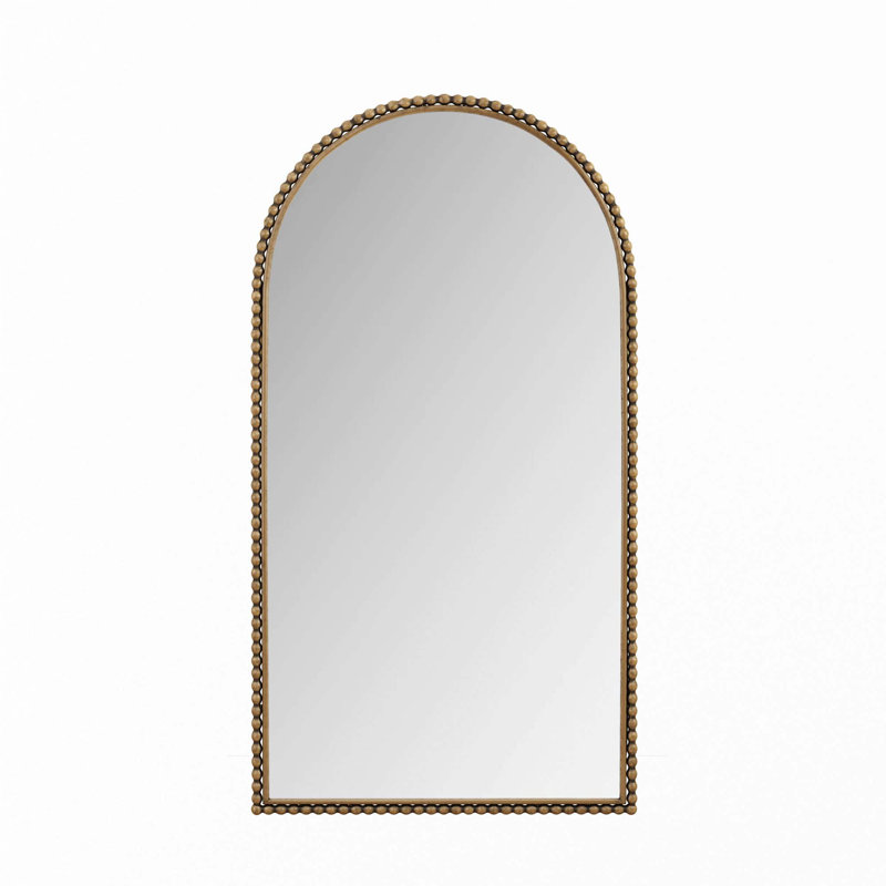 Iron Arch Retro Full Length Mirror With Supporting Feet, Gold