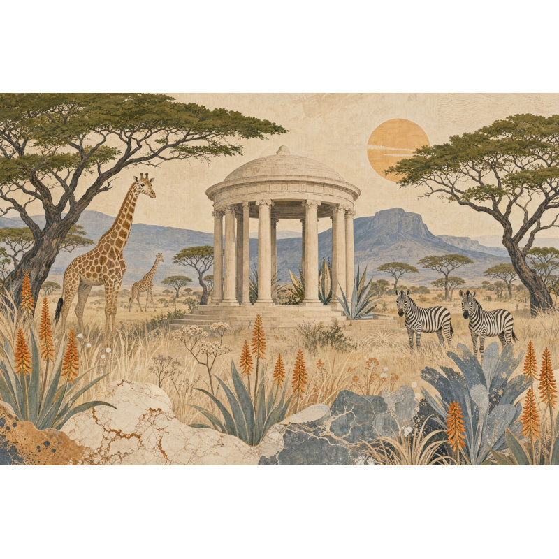 Panneau mural safari Safari, 160 po x 108 po, Non tissé