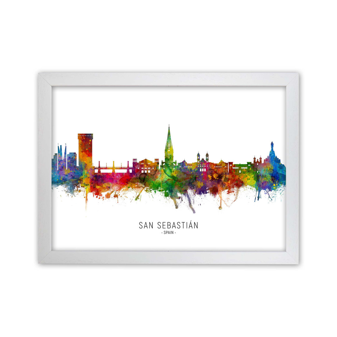 San Sebastian Spain Skyline by Michael Tompsett - Print
