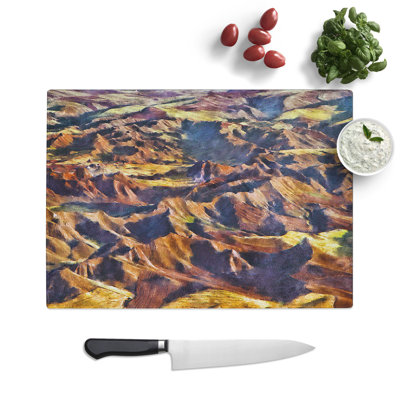 Mountains Painting Chopping Board