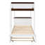 Lit superposé simple au-dessus de simple avec lit gigogne simple, rangement et bureau-133239118