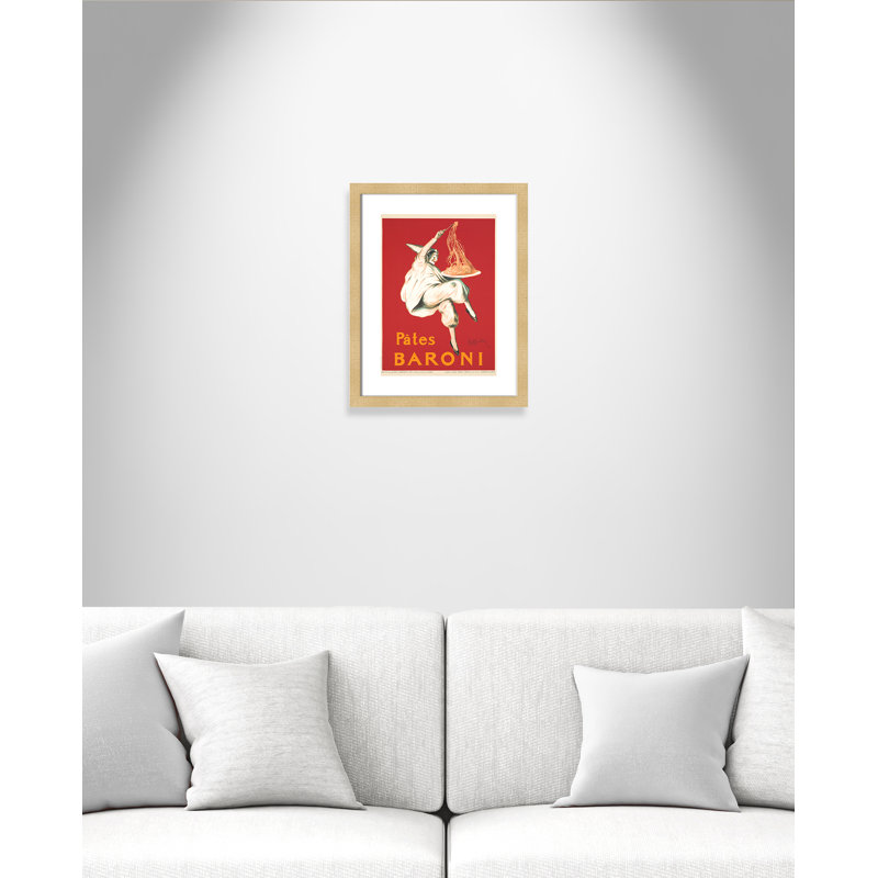 «Brickhill Pates Baroni», affiche vintage encadrée, H 19,5 po x l 15,5 po x P 2 po, Champagne