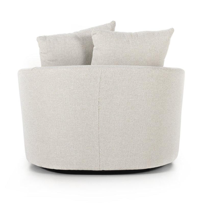Chloe Swivel Chair, Delta Bisque Performance Weave