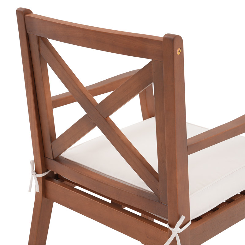 Chaise de patio d'extérieur en eucalyptus