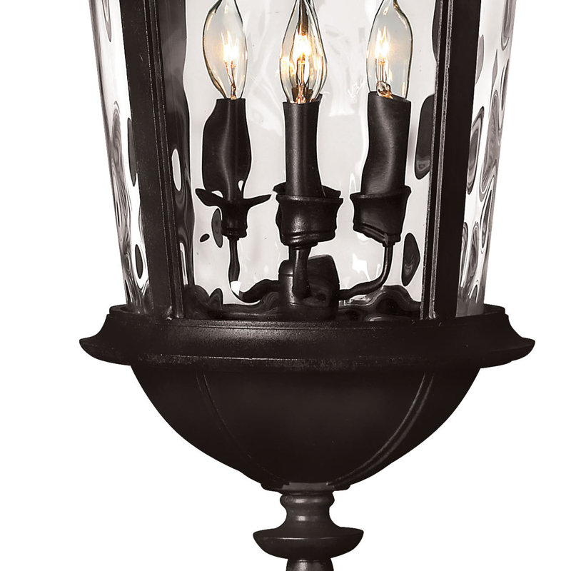 Windsor 4 -Bulb 28.5" H Outdoor Hanging Lantern, Black