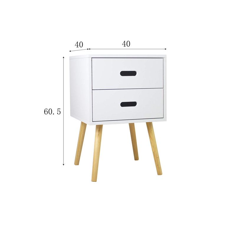 Barth 40cm W Manufactured Wood Bedside Table