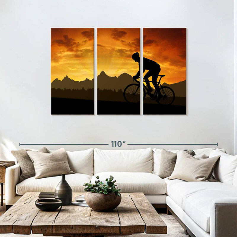 Senne Sunset Cycling, 48" H x 74" W