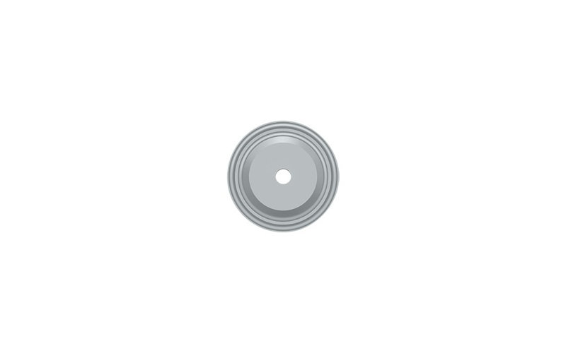 Metal Knob Backplate, Brushed Chrome