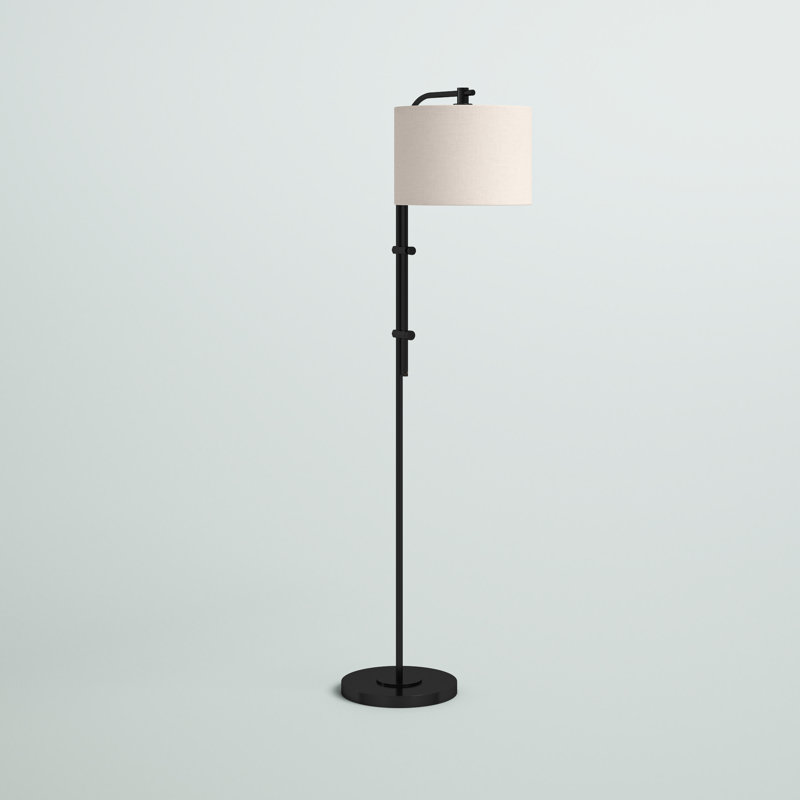 Pariaman 60'' Swing Arm Floor Lamp, Black
