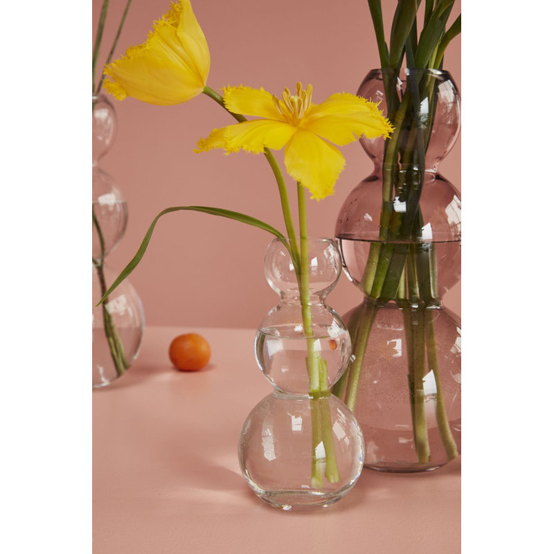 Ashburg Glass Table Vase, Clear, 7.75" H x 3.5" W x 3.5" D