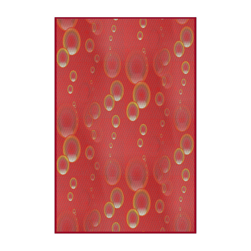 Tapis de zone rouge à motifs, Rectangle 5 pi x 7 pi