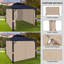 Rideaux de pavillon 4 panneaux de remplacement Aoodor-121327733-121327729