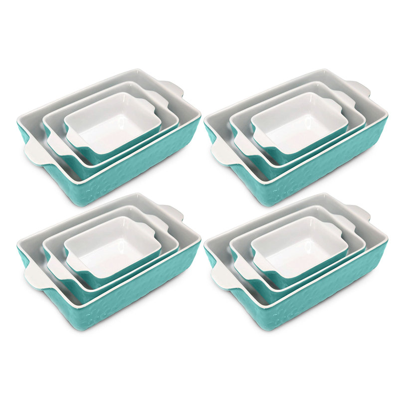 NutriChef 12 Piece Non-Stick Ceramic Bakeware Set