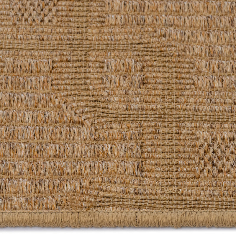 Chenyu Jute/Sisal Geometric Indoor Rug, Rectangle 3' x 5'