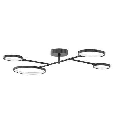 Saturn 4 - Light 43'' Unique/Statement Circle LED Semi Flush Mount